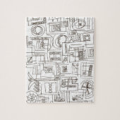 Sassy-Whimsical Modern Ink Doodle Patroon Legpuzzel (Verticaal)