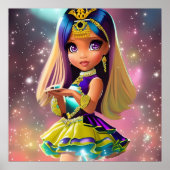 Sassy whimsical Princess roze Tiara etnische sterr Poster (Voorkant)