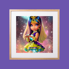 Sassy whimsical Princess roze Tiara etnische sterr Poster