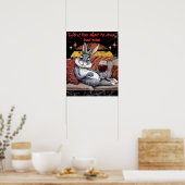 Sassy Wine Bunny Decor Poster (Keuken)