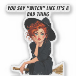 Sassy Witch Halloween ontwerp Sticker