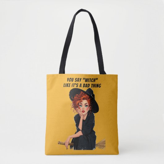 Sassy Witch Halloween ontwerp Tote Bag (Voorkant)