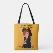 Sassy Witch Halloween ontwerp Tote Bag (Achterkant)