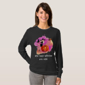 Sassy Witch met kat en tekstemmer van Vrouw T-shirt (Voorkant volledig)