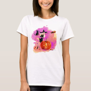 Sassy Witch met kat Woman's T-shirt