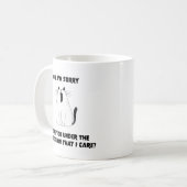 Sassy Yawning Cat Attitude Sarcastisch Grappig Hum Koffiemok (Voorkant links)