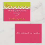 Sassy Zebra Babysitter Visitekaartjes (Voorkant / Achterkant)