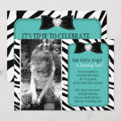 Sassy Zebra Birthday Party Invitation Kaart (Voorkant / Achterkant)