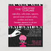 Sassy Zebra Cupcake Bakery Promotion Flyer (Voorkant)