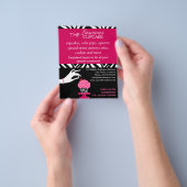 Sassy Zebra Cupcake bakkerij Flyer (Hand)