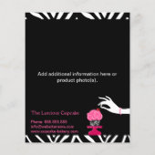 Sassy Zebra Cupcake bakkerij Flyer (Achterkant)