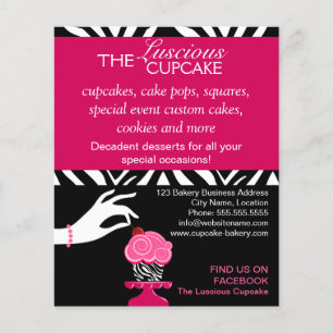 Sassy Zebra Cupcake bakkerij Flyer