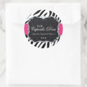 Sassy Zebra Cupcake - Verpakking Stickers (Tas)