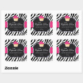 Sassy Zebra Cupcake - Verpakking Stickers (Vel)