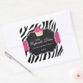 Sassy Zebra Cupcake - Verpakking Stickers (Envelop)