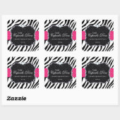 Sassy Zebra Cupcake - Verpakking Stickers (Vel)
