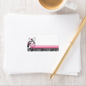 Sassy Zebra Diva Print je eigen mailinglabel Etiket (Insitu)