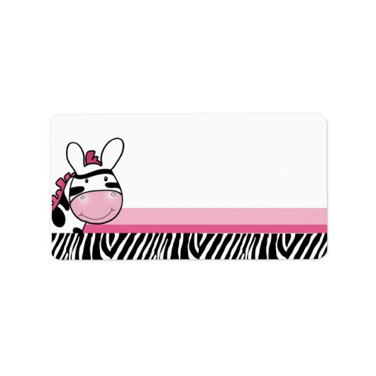 Sassy Zebra Diva Print je eigen mailinglabel Etiket (Voorkant)