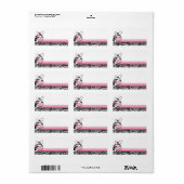 Sassy Zebra Diva Print je eigen mailinglabel Etiket (Full Sheet)