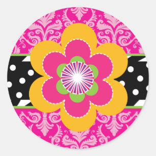 Sassy Zebra en Bloemen Stickers