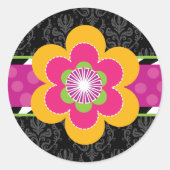 Sassy Zebra en Bloemen Stickers (Voorkant)