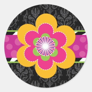 Sassy Zebra en Bloemen Stickers