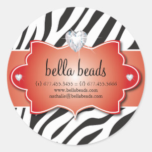 Sassy Zebra Jewelry Designer Stickers