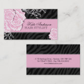 SASSY ZEBRA PRINT HAIR STYLIST VISITEKAARTJES (Voorkant / Achterkant)