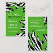 Sassy Zebra Print Visitekaartje (Voorkant / Achterkant)