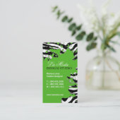 Sassy Zebra Print Visitekaartje (Staand voorkant)