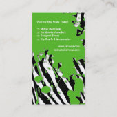 Sassy Zebra Print Visitekaartje (Achterkant)