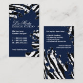 Sassy Zebra Print Visitekaartje (Voorkant / Achterkant)