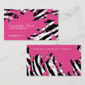 Sassy Zebra Print Visitekaartjes (Voorkant / Achterkant)