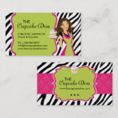 Sassy Zebra Stripe Bakery Visitekaartje (Voorkant / Achterkant)