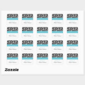 Sassy Zebra Stripes Vierkante Sticker (Vel)