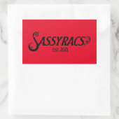 Sassyracs Rechthoekige Sticker (Tas)