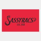 Sassyracs Rechthoekige Sticker (Voorkant)