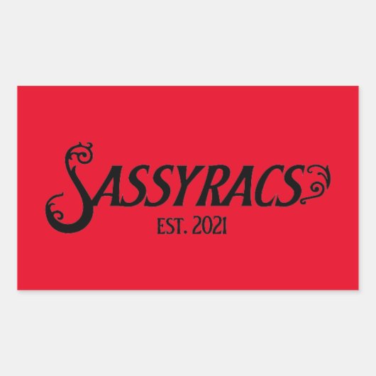 Sassyracs Rechthoekige Sticker (Voorkant)