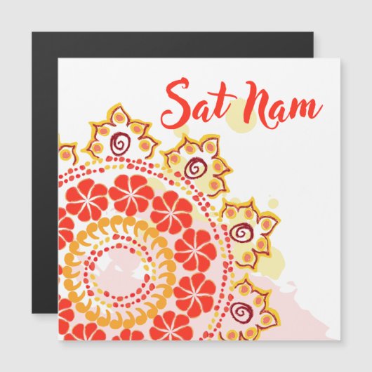 Sat Nam Mandala Magnetische Kaart (Voorkant / Achterkant)
