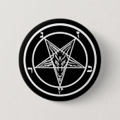 Satan Baphomet Ronde Button 5,7 Cm (Voorkant)