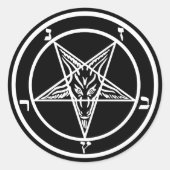 Satan Baphomet Ronde Sticker (Voorkant)