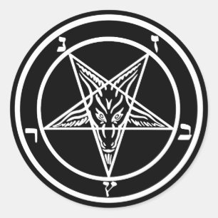Satan Baphomet Ronde Sticker