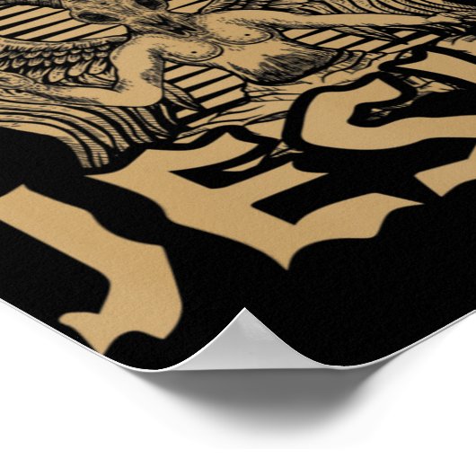 Satan Baphomet Satan not Today Jesus Tank TopIf Poster (Hoek)