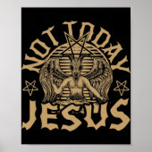 Satan Baphomet Satan not Today Jesus Tank TopIf Poster (Voorkant)