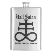 Satan Brimstone in zwavelkolf Heupfles (Voorkant)