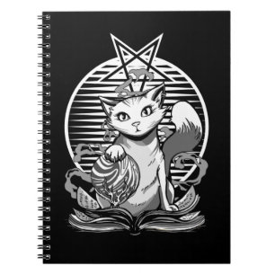Satan Cat Fortune Teller Witchy Gothic Kitten Notitieboek