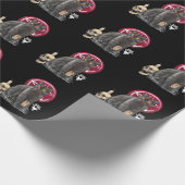 Satan Cat Occult Kitten Gothic Animal Funny Cadeaupapier (Hoek)