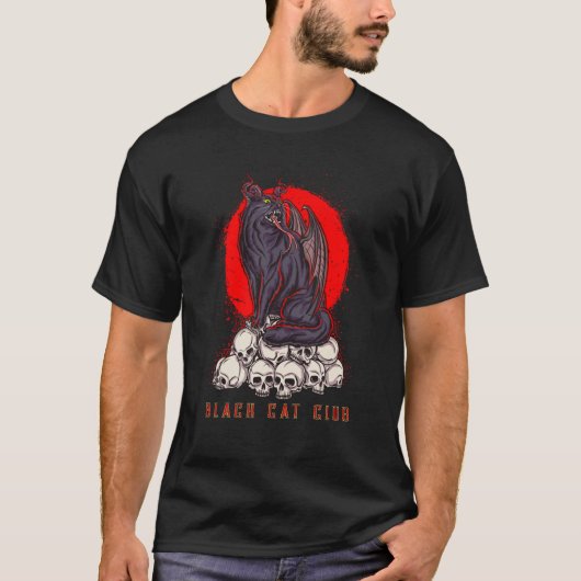 Satan Cat Satanic Demonic Devil Kitten 666 Cat Occ T-shirt (Voorkant)