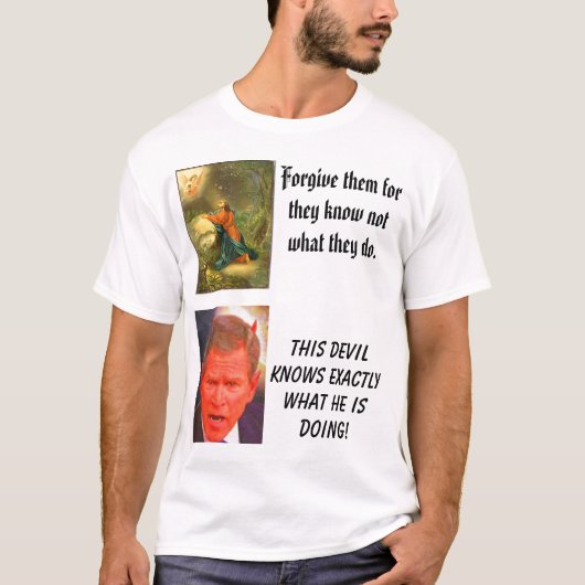 SATAN, Christus in de tuin van Gethsemane, dit.. T-shirt (Voorkant)