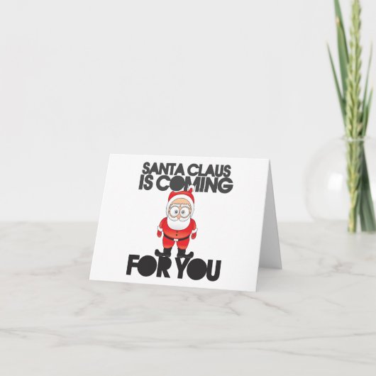 Satan Claus Humor Feestdagen Kaart (Voorkant)